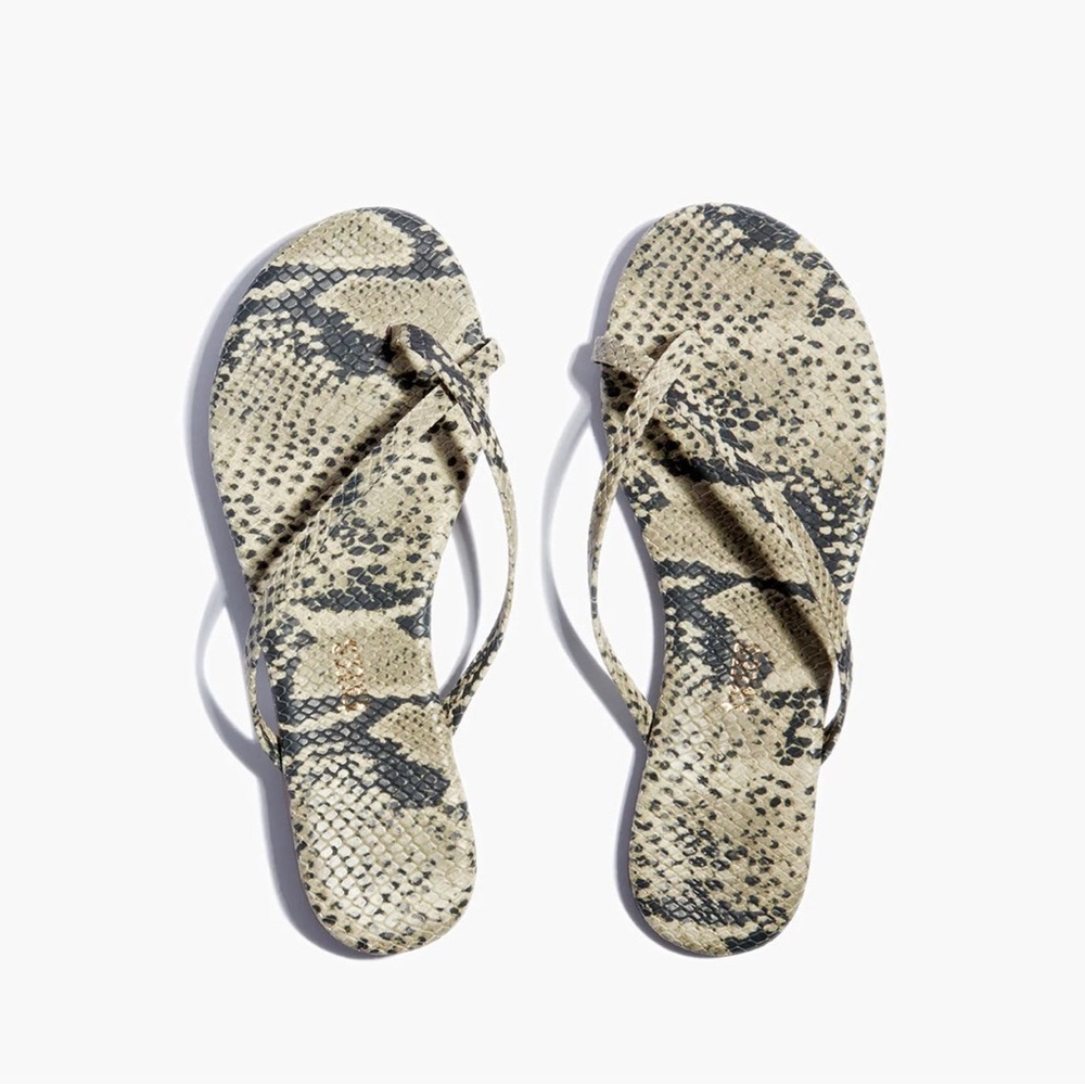 Women's Snakeskin Flip Flops - New